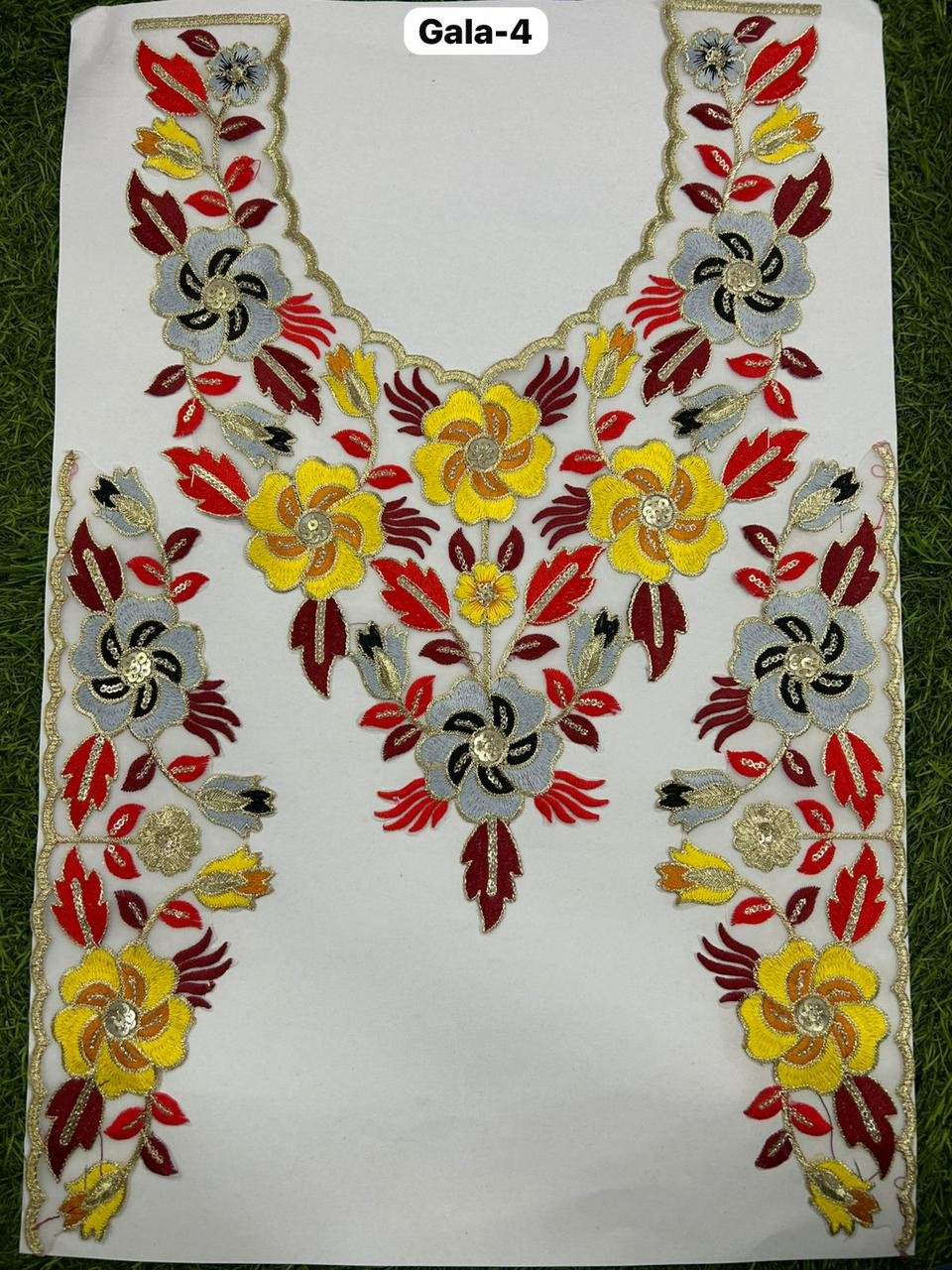 Designer Neck –075 | Premium Embroidery Designer Neck Patch for Kurtis & Ethnic Wear - Image 2