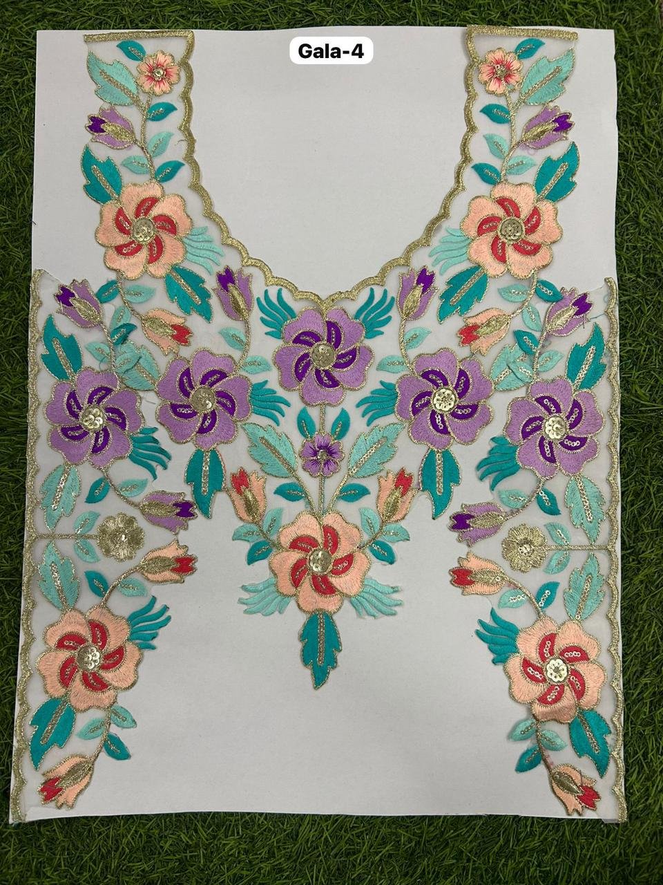 Designer Neck –075 | Premium Embroidery Designer Neck Patch for Kurtis & Ethnic Wear