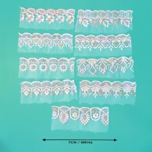 Multi Colour 211 Designer Organza Lace Trim for Garments