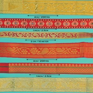 Par Border 25M Designer Jari Lace Trim for Garments