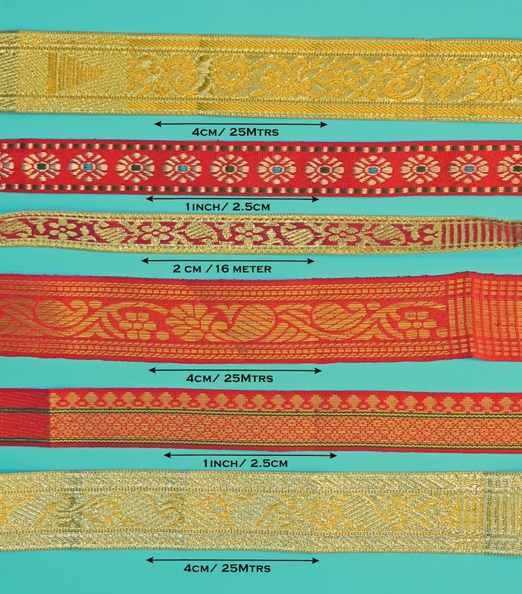 Par Border 25M Designer Jari Lace Trim for Garments